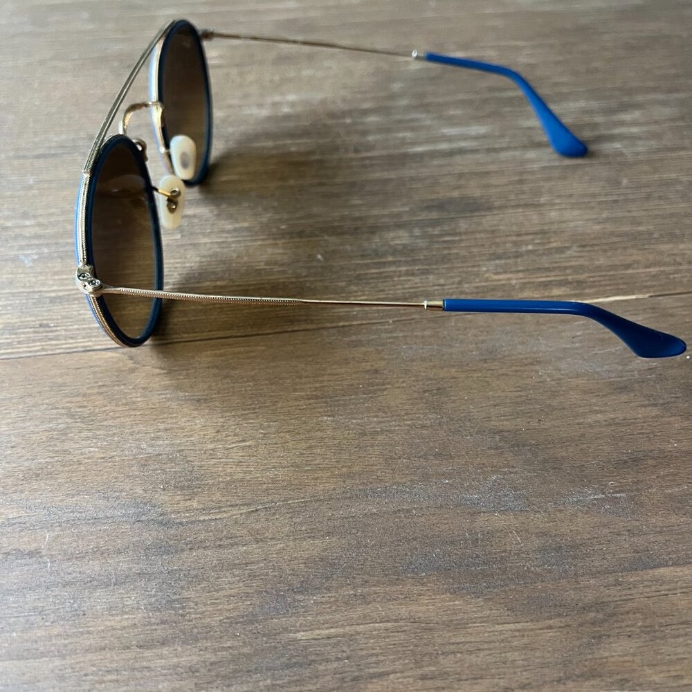 Rayban Custom Round Double Bridge Sunglasses - image 3